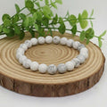 Bracelet en Howlite Blanche Naturelle (Grade A) — Paix Mentale, Clarté & Lâcher-prise
