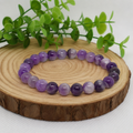 Bracelet en Améthyste Rubanée Naturelle (Grade AA) — Sérénité Profonde, Intuition & Alignement