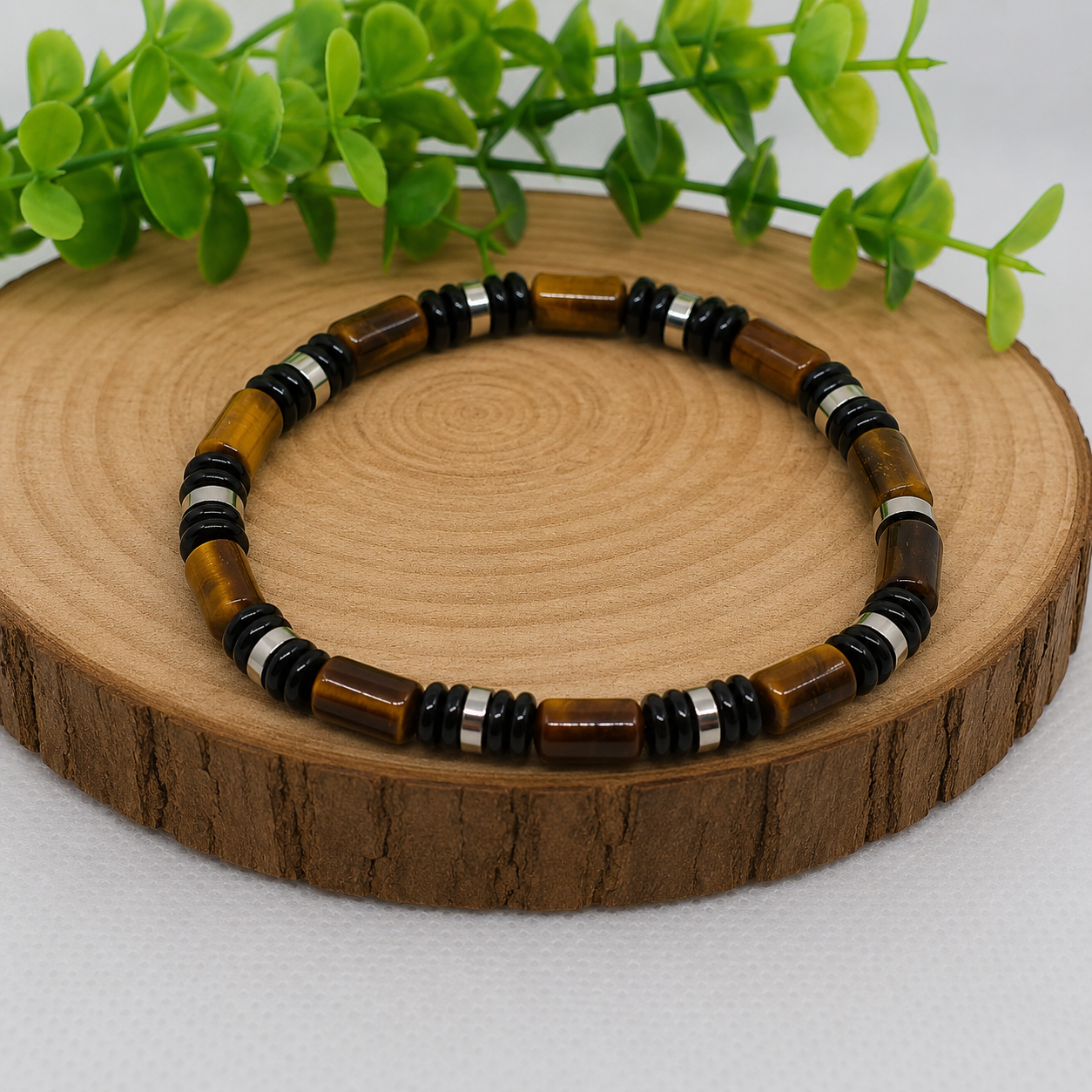 Bracelet protection Obsidienne & Œil de tigre