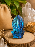 Figurine Ganesh en Labradorite Naturelle AA+ – 50 mm