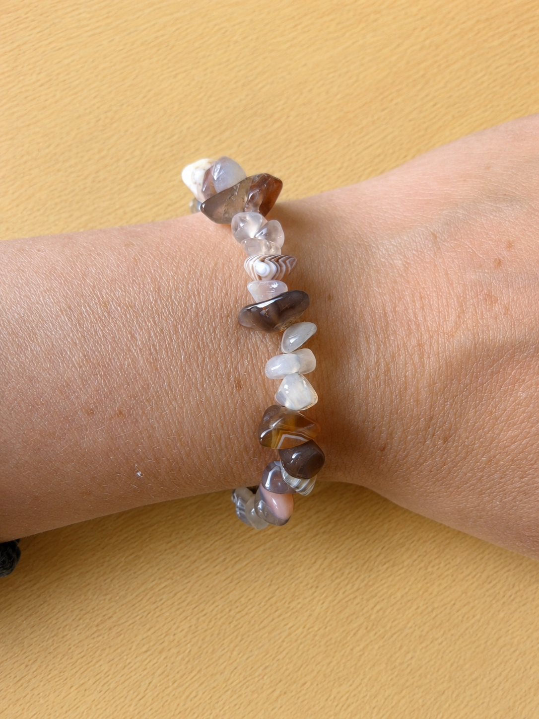 Bracelet baroque Agate de botswana (grade A)