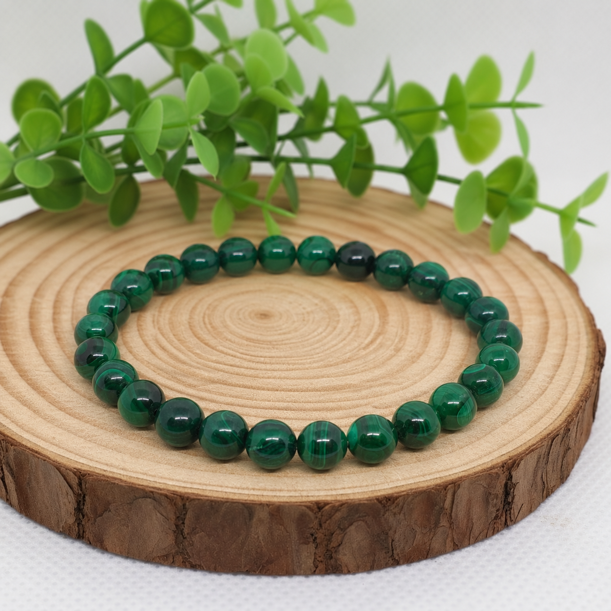 Bracelet en Malachite Naturelle (Grade AA) 6mm - Transformation, Protection & Équilibre