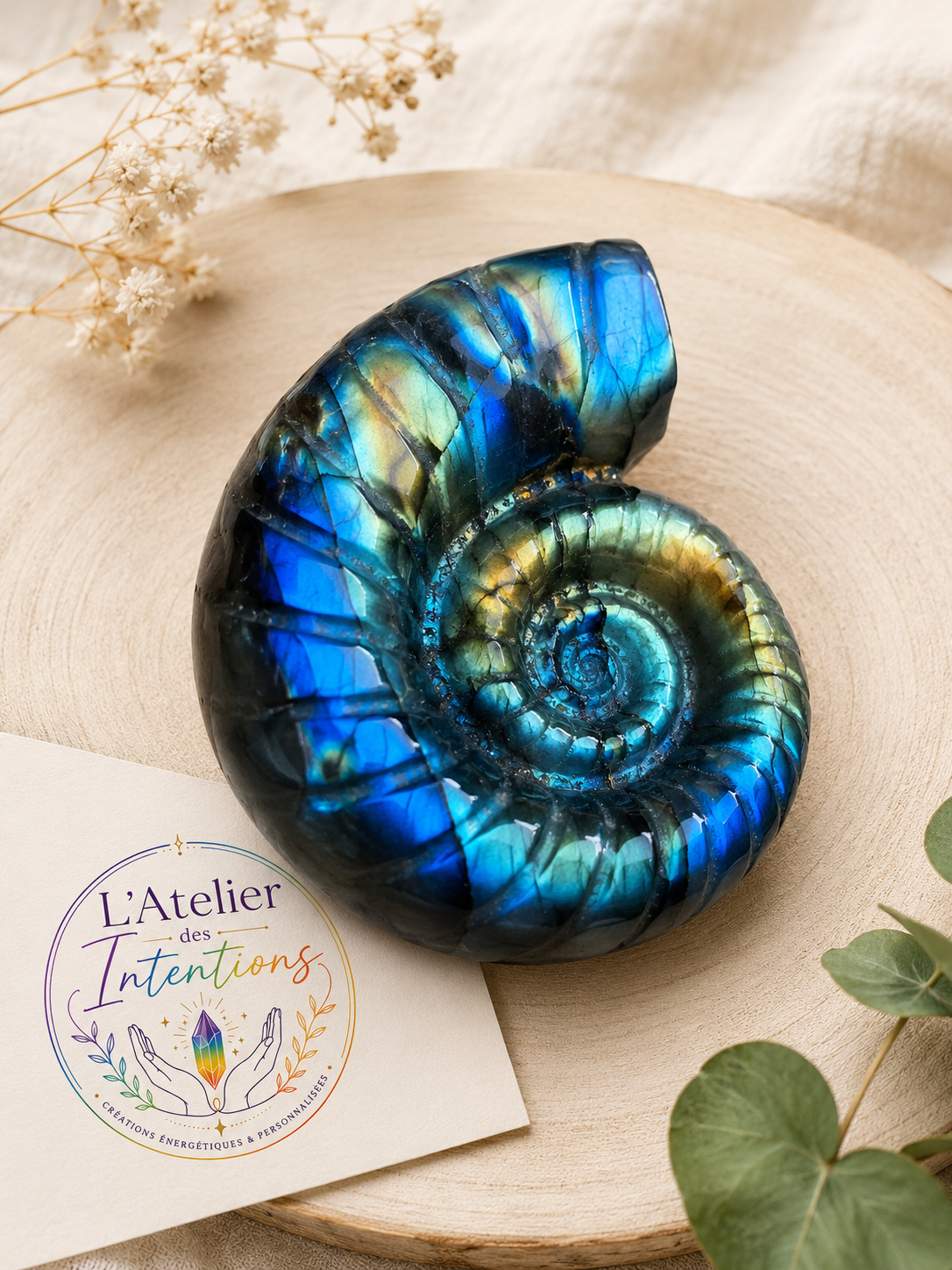 Figurine Labradorite Naturelle AA+ – Pierre Minérale 40 mm