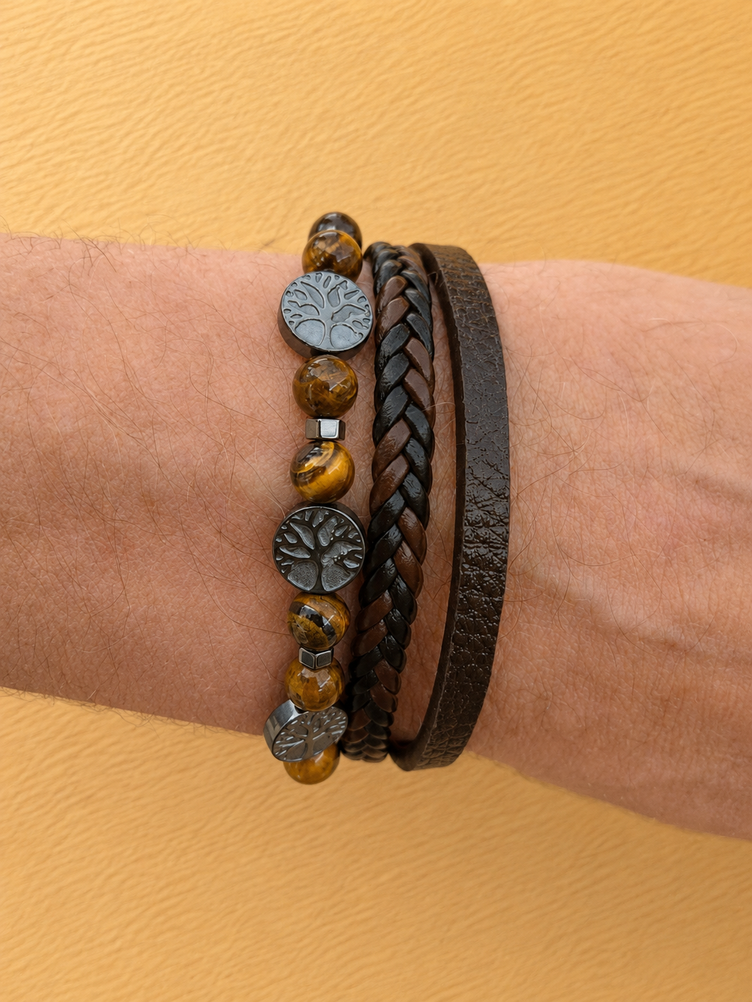 Bracelet brun œil de tigre