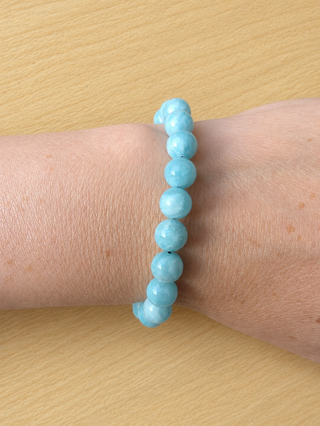 Bracelet en Amazonite Naturelle (Grade AA) — Joie de Vivre, Expression & Harmonie du Cœur