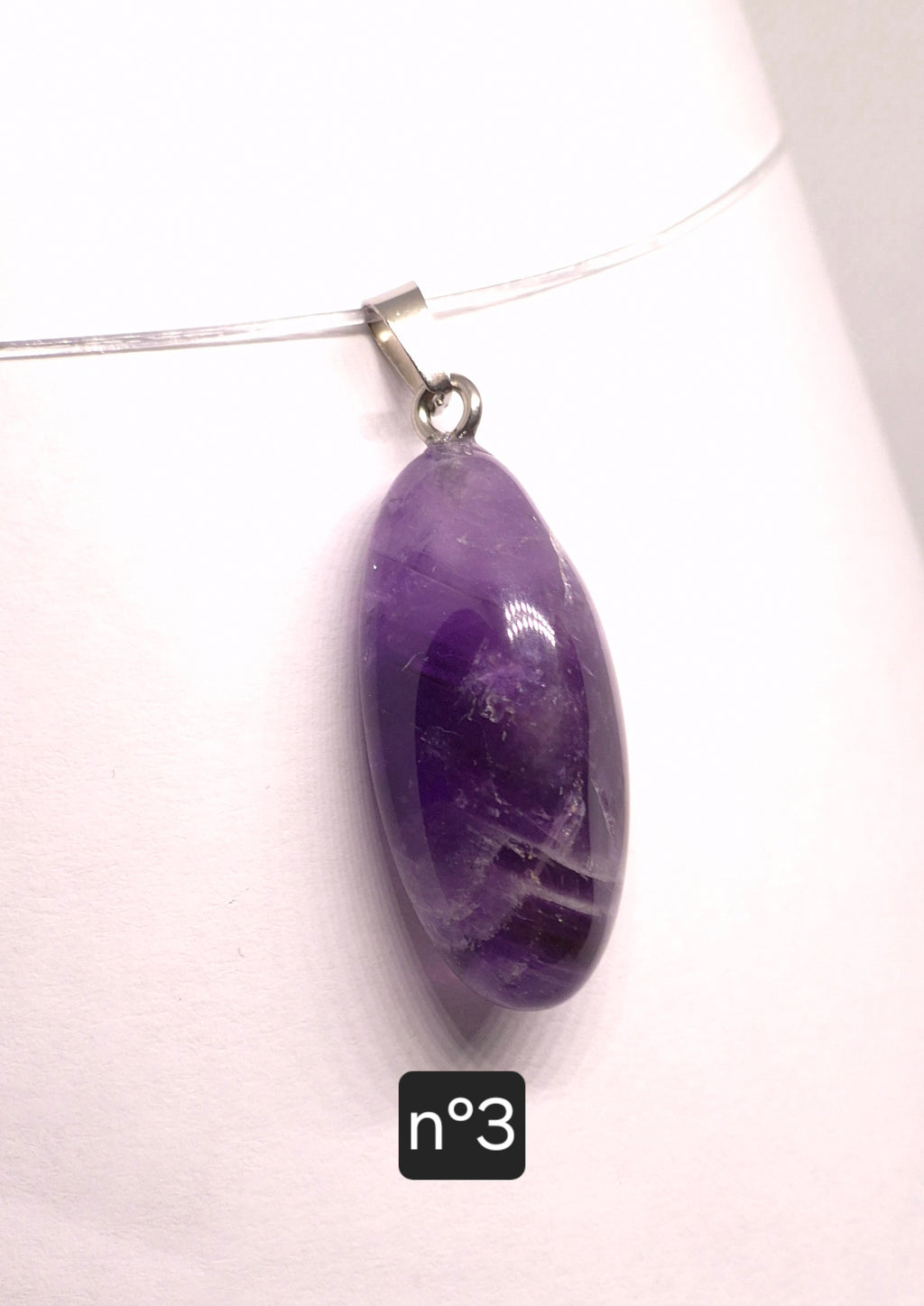 Pendentif Pierre Roulée en Améthyste du Brésil – Grade A