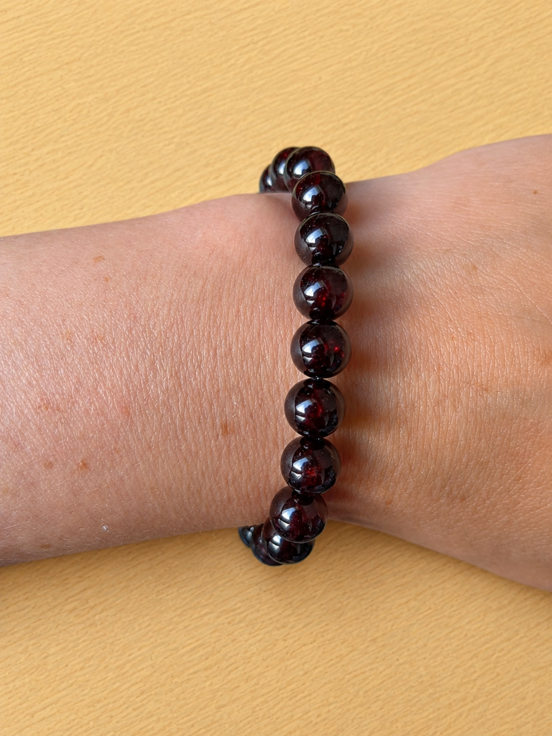 Bracelet en Grenat Rouge Naturel (Grade AA) — Passion, Courage & Énergie Vitale