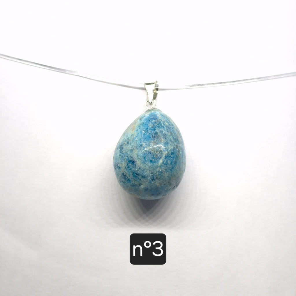 Pendentif Pierre Roulée en Apatite de Madagascar – Grade A
