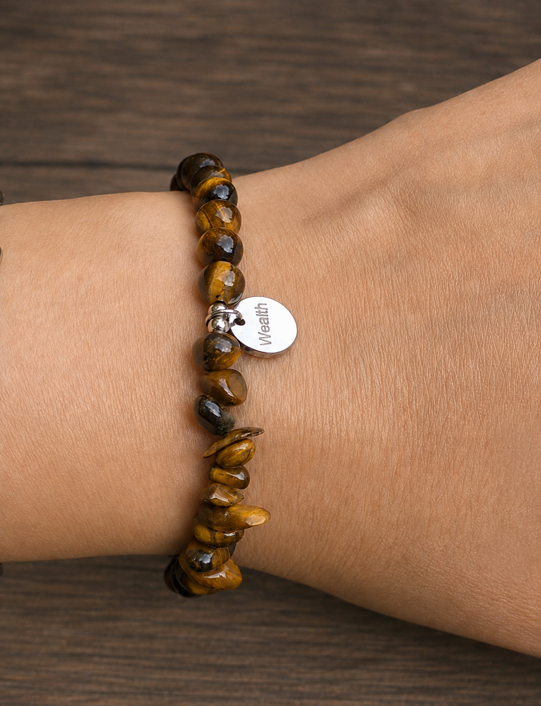 Paroles d’Œil de Tigre – Bracelet en Pierre Naturelle & Charme