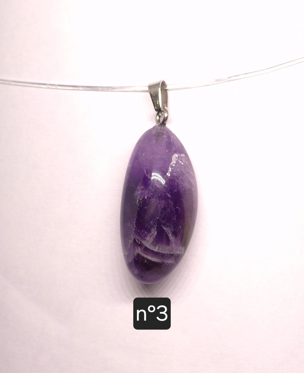 Pendentif Pierre Roulée en Améthyste du Brésil – Grade A