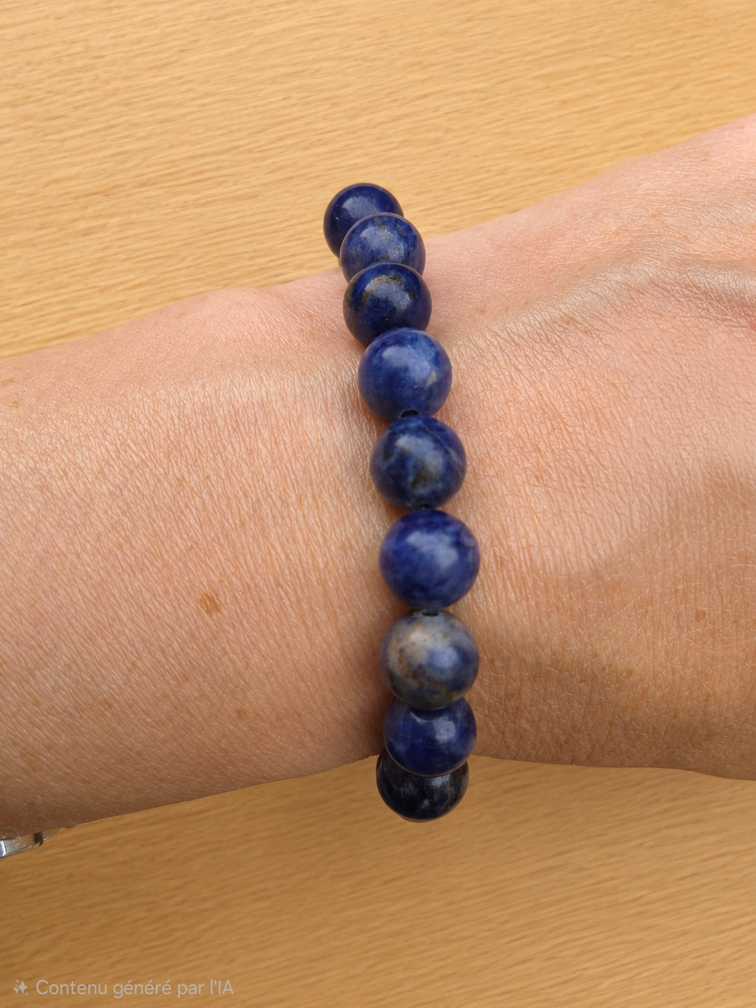 Bracelet en Sodalite Naturelle (Grade A) — Clarté Mentale, Intuition & Apaisement des Pensées
