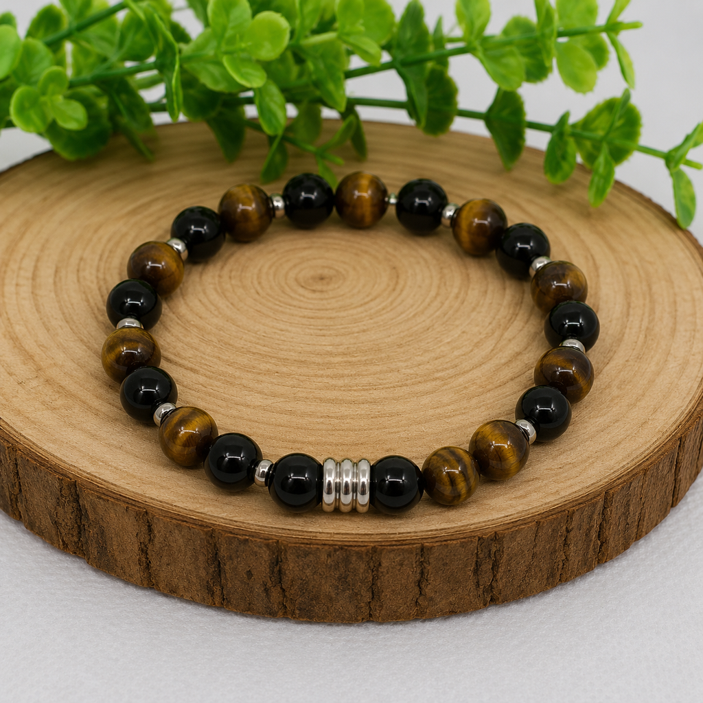 Bracelet Oeil de tigre, Onyx A