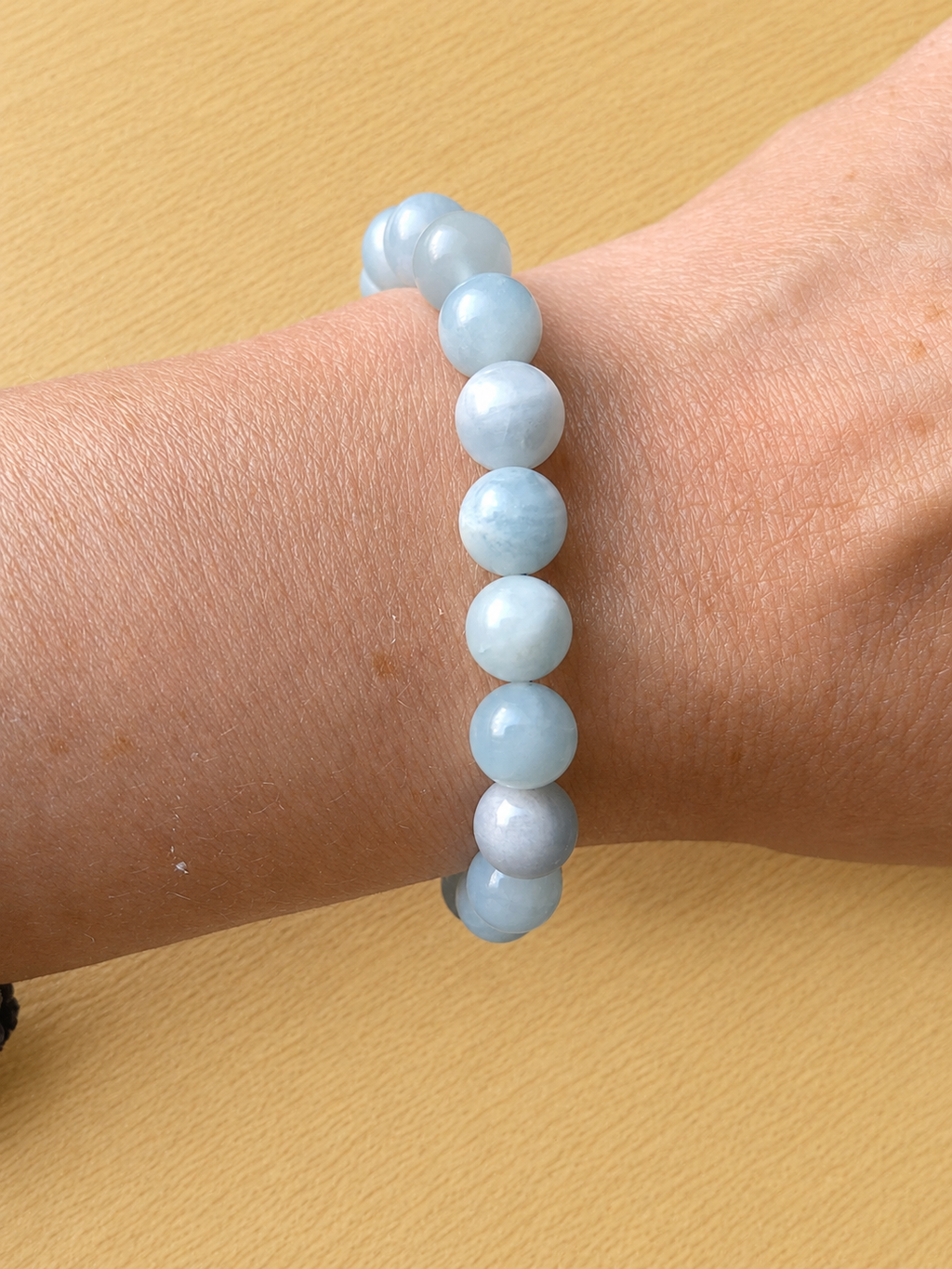 Bracelet en Aigue-Marine Naturelle (Grade AA) — Sérénité, Communication & Clarté d'Esprit