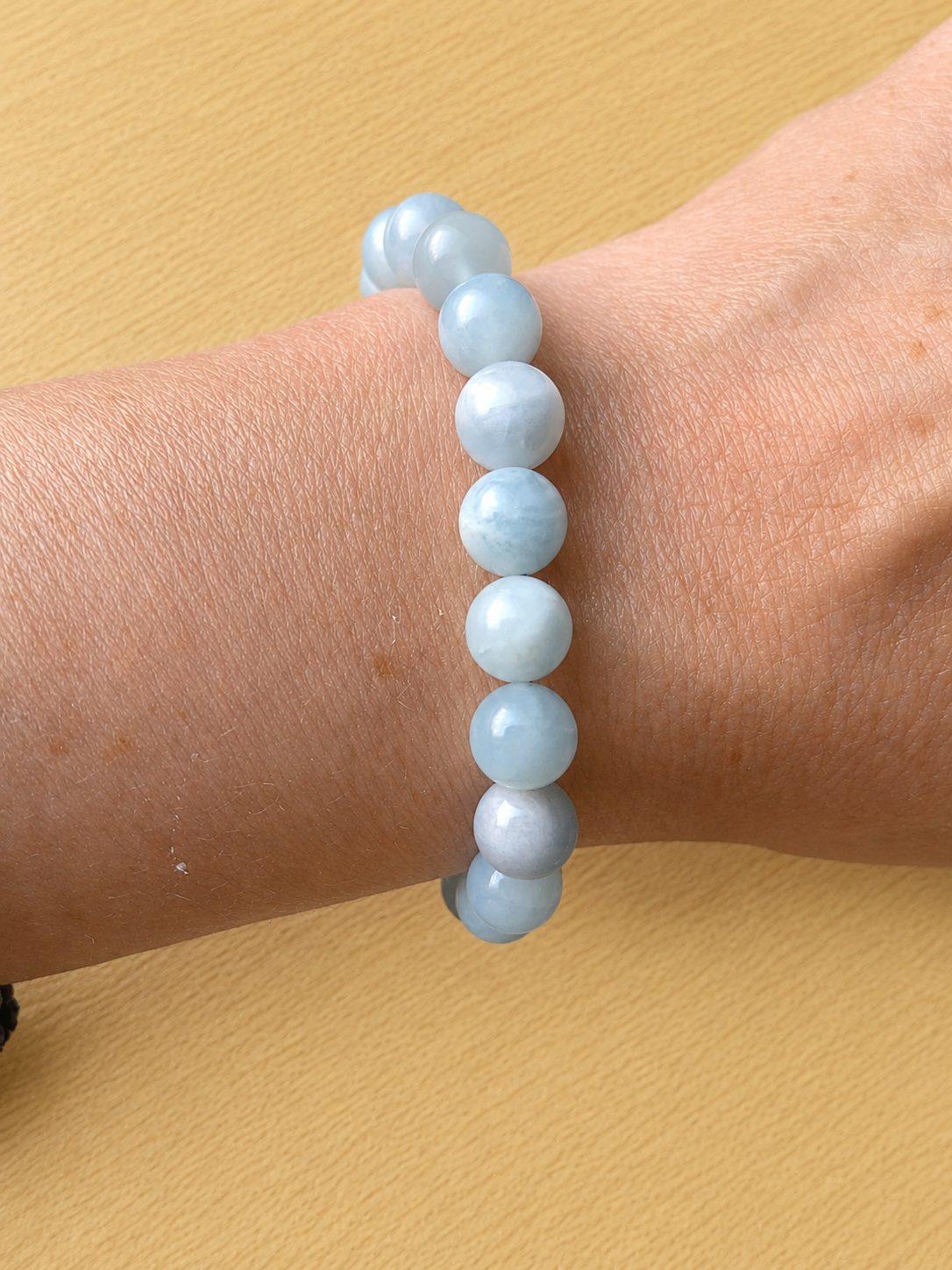 Bracelet en Aigue-Marine Naturelle (Grade AA) — Sérénité, Communication & Clarté d'Esprit