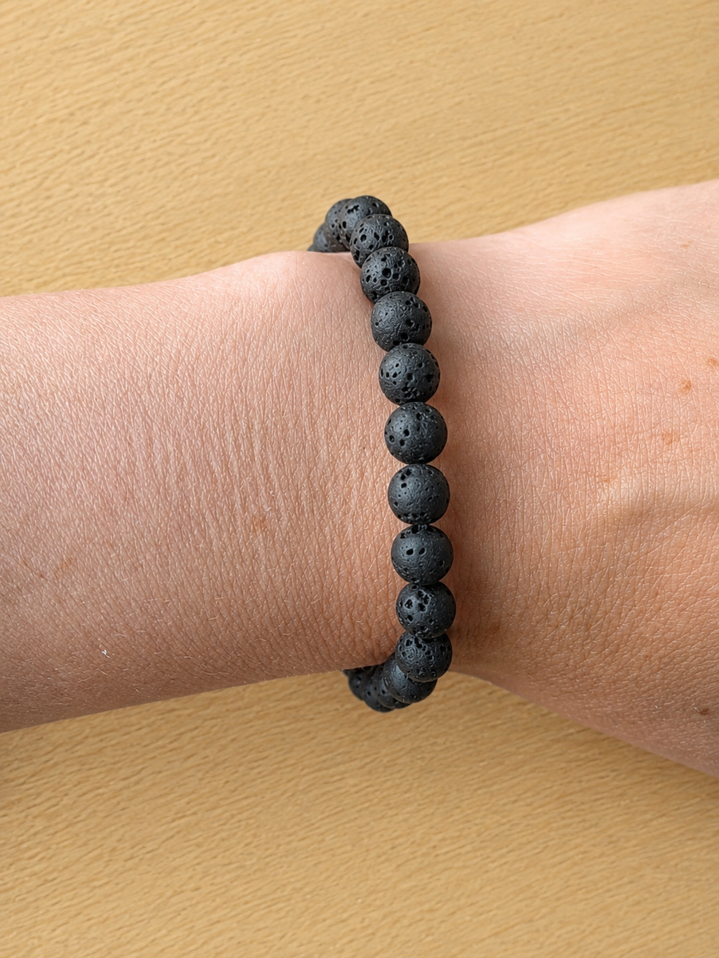 Bracelet en Pierre de Lave Naturelle 6 mm – Grade A – Chine