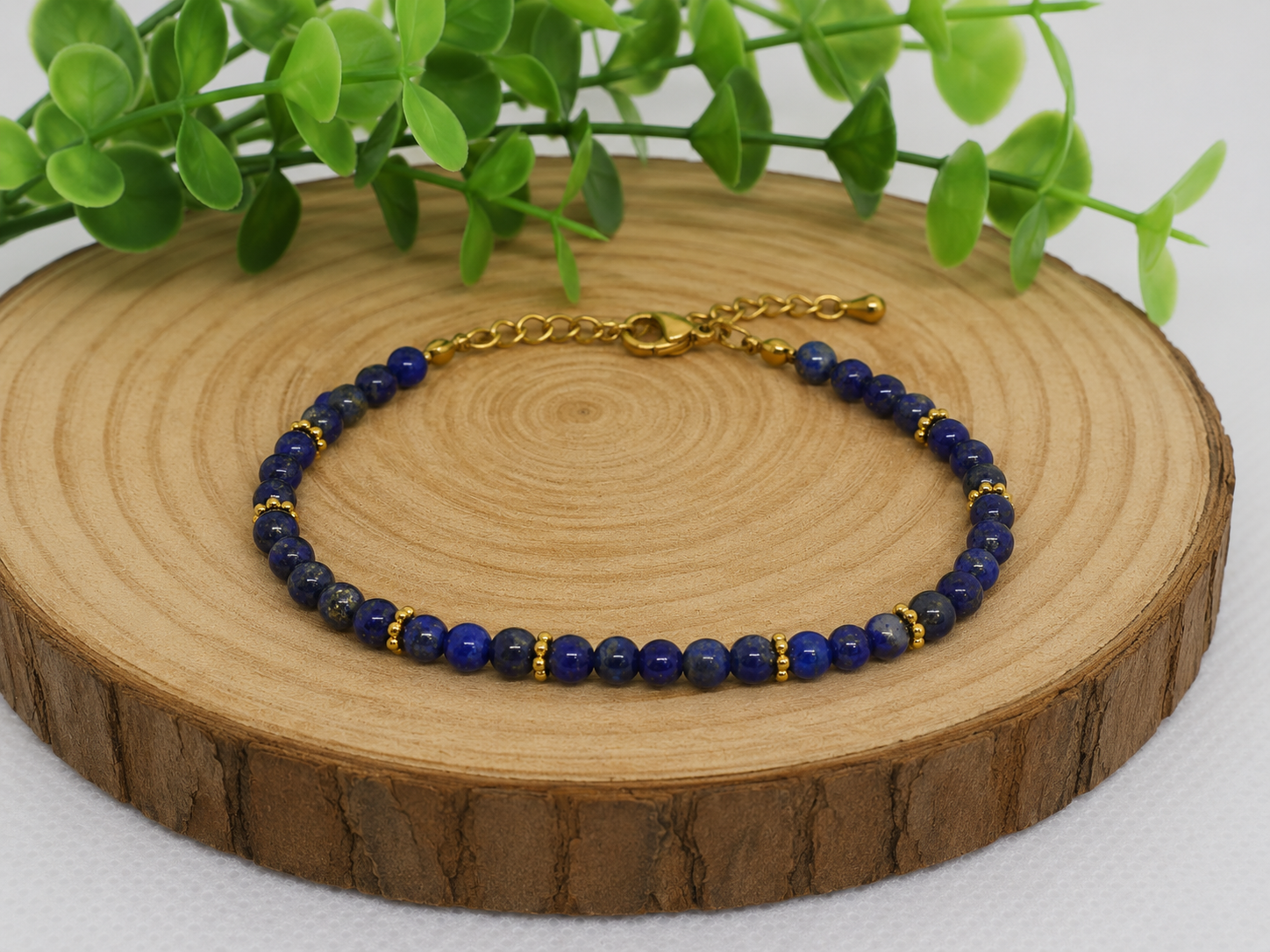 Bracelet doré Lapis Lazuli