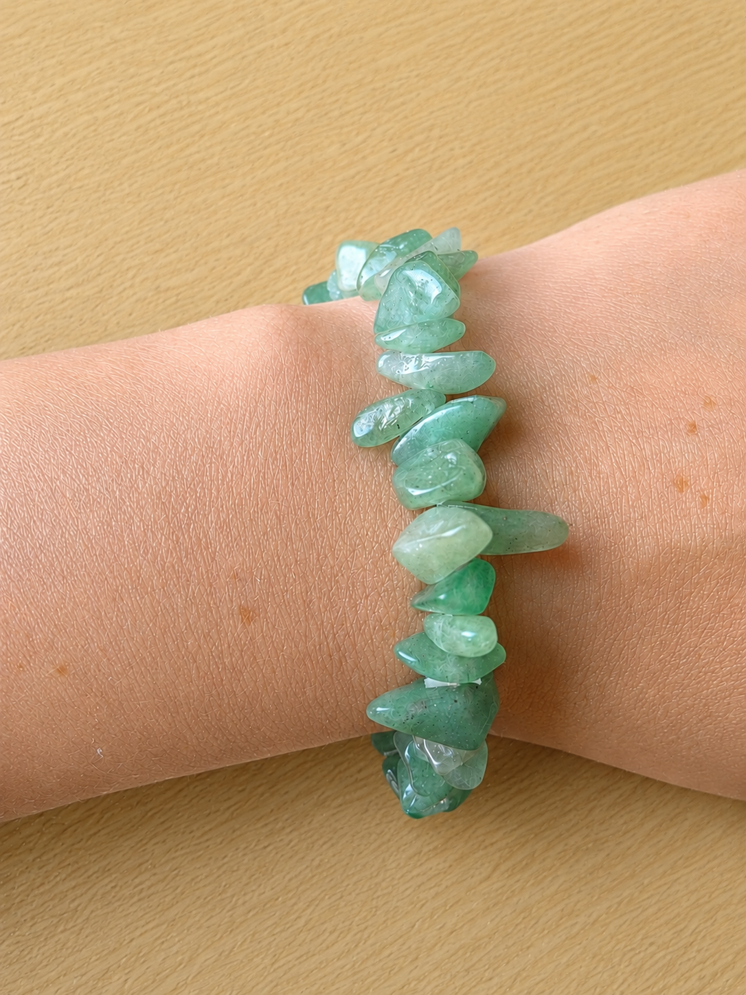 Bracelet Baroque en Aventurine Verte du Brésil (Grade A)