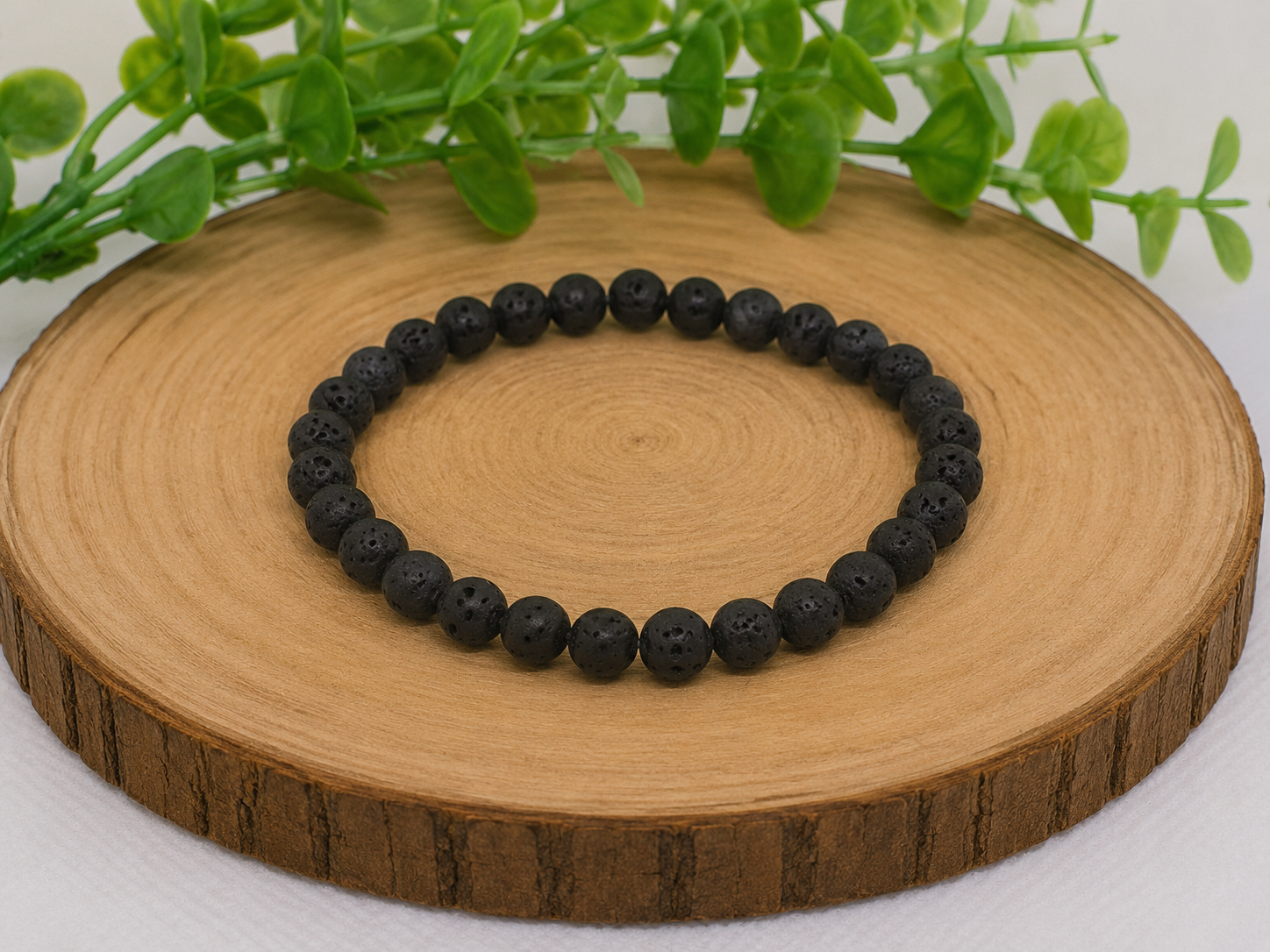 Bracelet en Pierre de Lave Naturelle 6 mm – Grade A – Chine