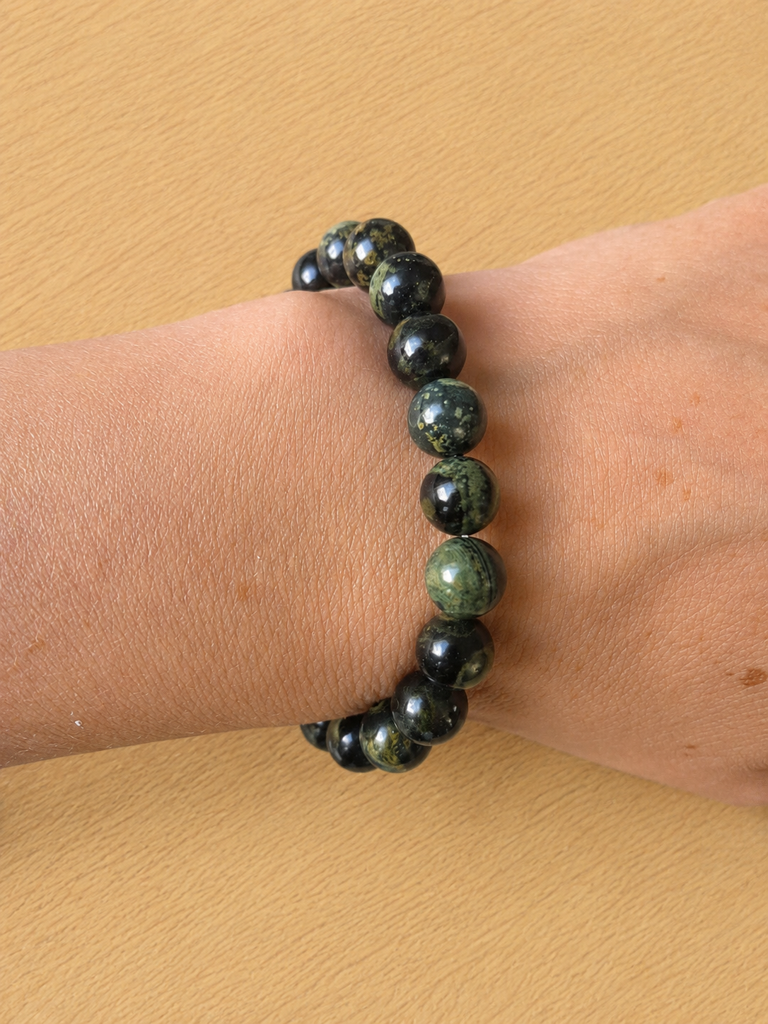 Bracelet en Jaspe Kambaba Naturel (Grade A) — Ancrage, Paix Intérieure & Force de la Nature
