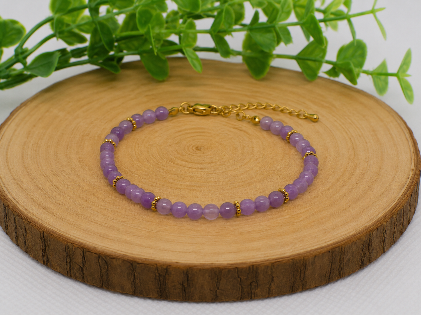 Bracelet doré Améthyste (Grade A)