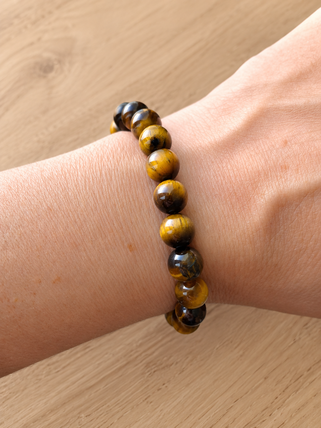 Bracelet Oeil de Tigre ( Grade A) 8mm - Protection & confiance en soi
