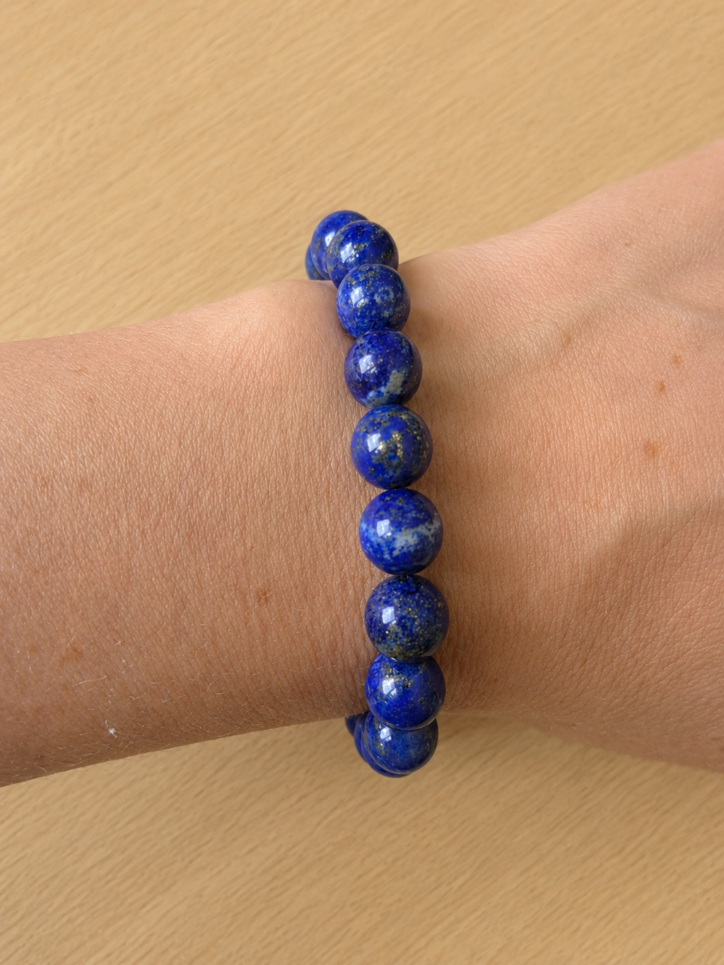Bracelet en Lapis Lazuli Naturel (Grade A) — Sagesse, Communication & Confiance en Soi