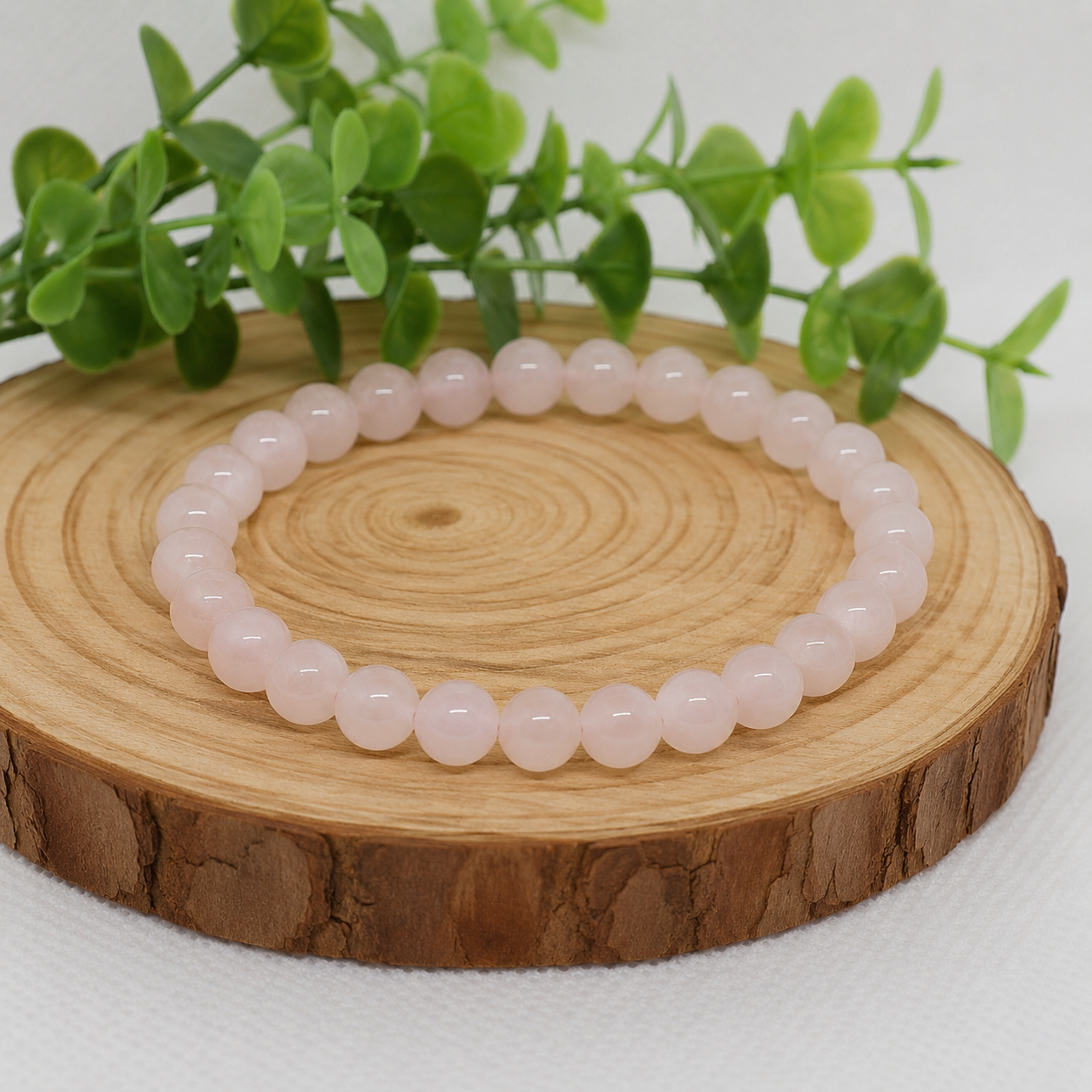 Bracelet en Quartz Rose Naturel (grade AA) 6mm - Amour, Douceur & Paix Intérieure