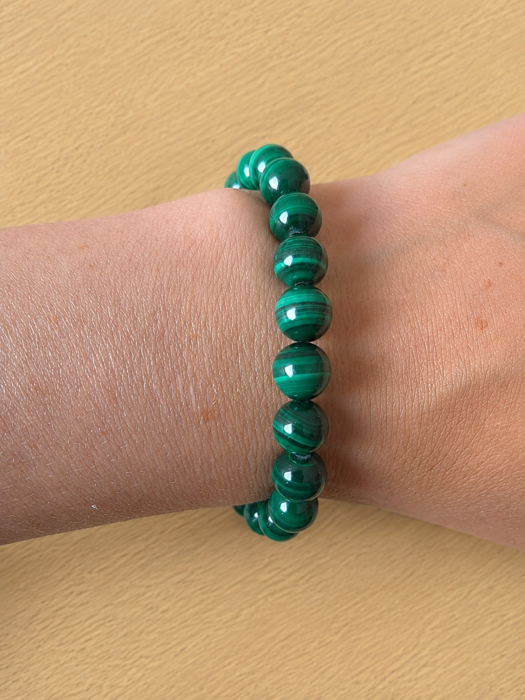 Bracelet en Malachite (Grade AA) 8mm - Transformation, Protection & Équilibre