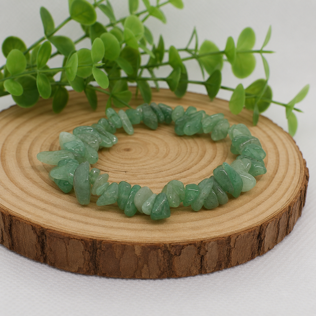 Bracelet Baroque en Aventurine Verte du Brésil (Grade A)